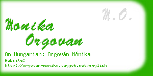 monika orgovan business card